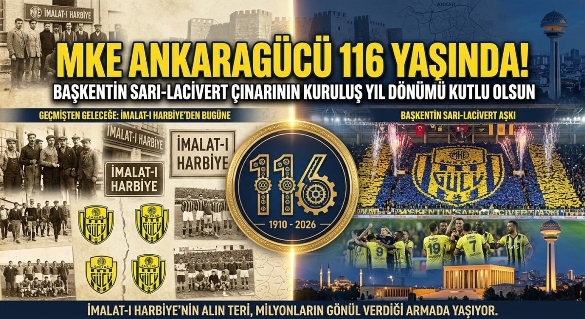 MKE Ankaragücü 116 Yaşında! Başkentin Sarı-Lacivertli Çınarının Kuruluş Yıl Dönümü