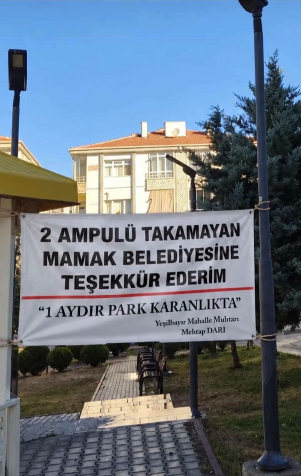 Mamak’ta muhtardan dikkat çeken tepki: “2 ampulü takamayan belediyeye teşekkür ederim”