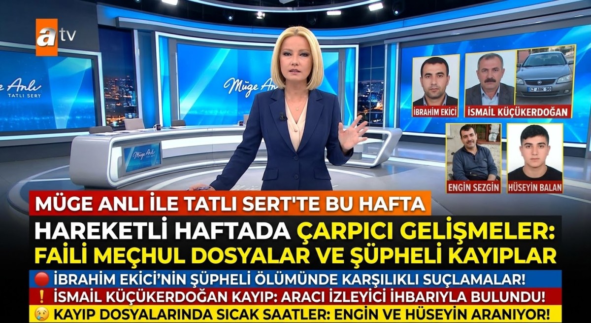 Müge Anlı ile Tatlı Sert’te Bu Hafta Hareketli Dakikalar: Faili Meçhul Dosyalar ve Şüpheli Kayıplar Masaya Yatırıldı
